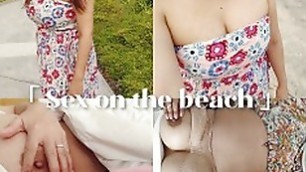 4K, Sex vlog, Thailand beach, outdoor sex & cum inside with beautiful big boobs girl