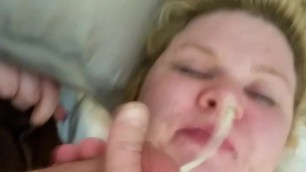 Cute Fat Blonde Hooker Facial and Hates Cum Second Visit
