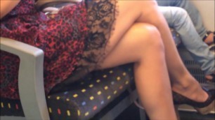 Sexy legs on the train