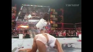 Torrie Wilson vs Candice Michelle&period; Wet n Wild match&period; Raw 2006&period;